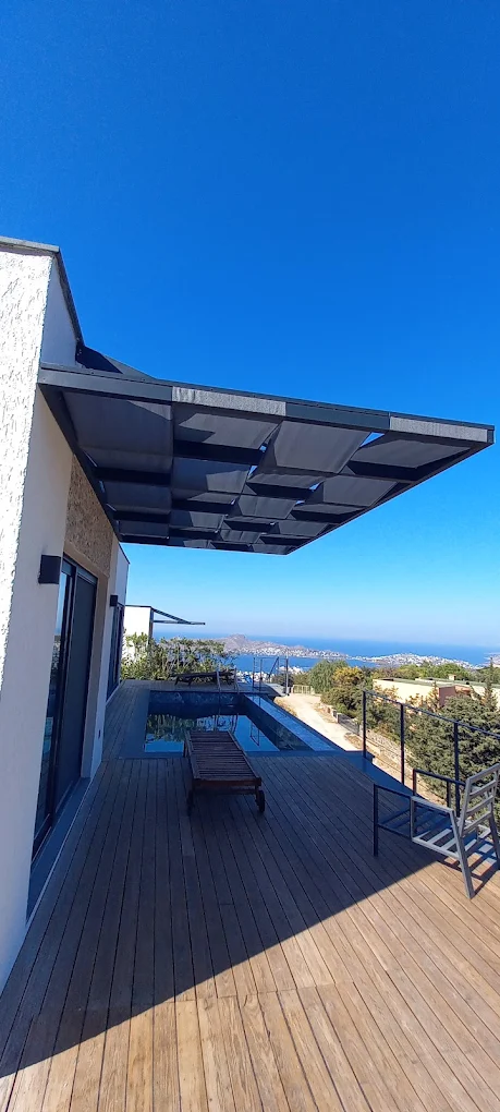 Dış mekân alüminyum gölgelik ve tente sistemi